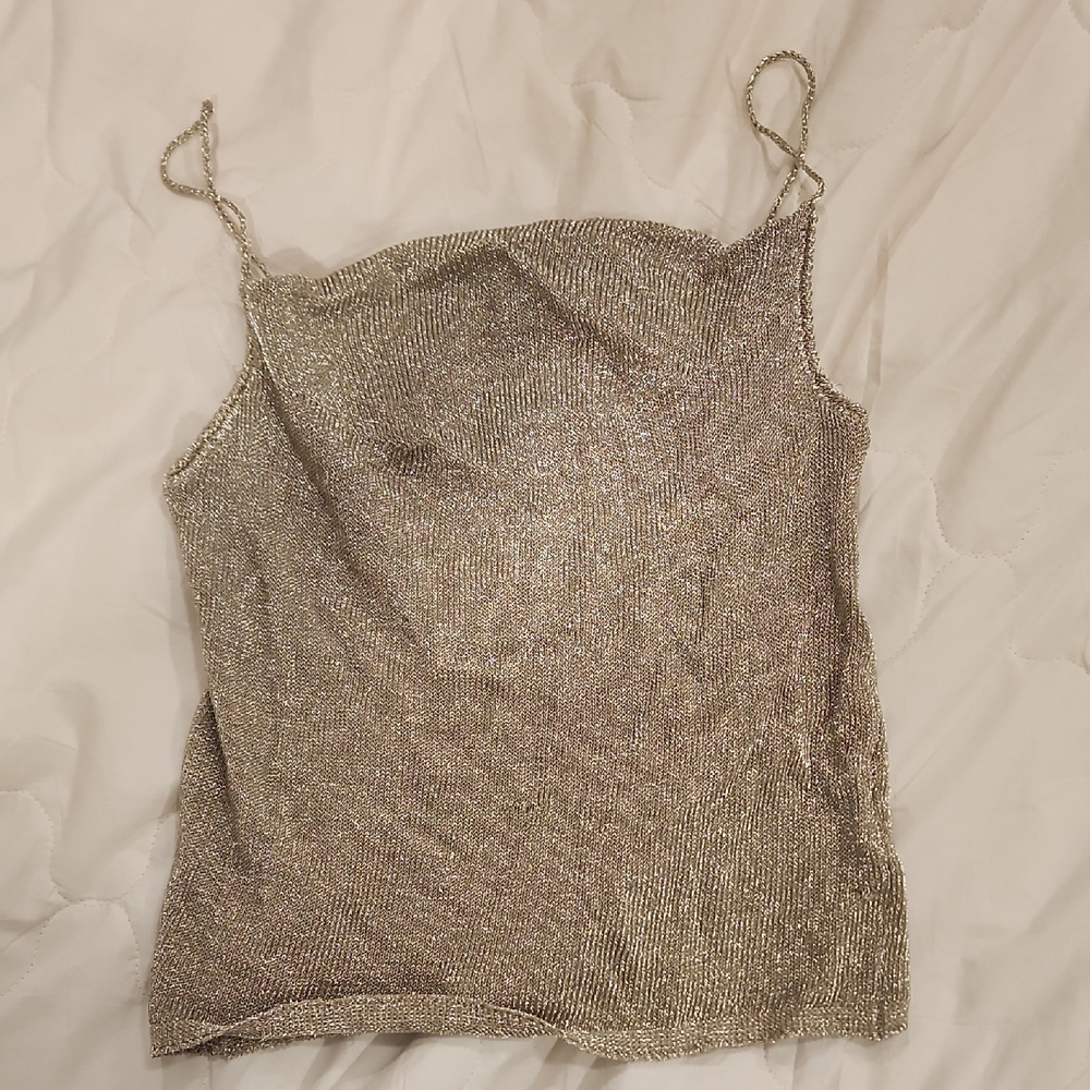 Metallic Sleeveless Women's Top